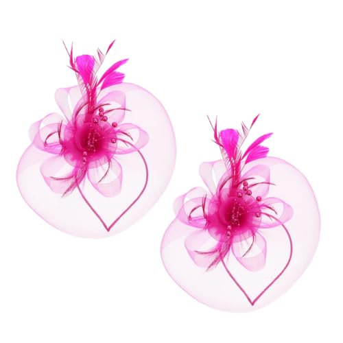 PACKOVE 2stücke Fascinator-hut Mit Federn Und Schleier Blaugrünes Design Haarschmuck Für Teepartys Und Hochzeiten Aus Leichtem Mesh Und Strapazierfähigen Materialien von PACKOVE