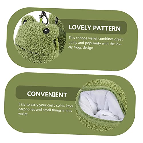 PACKOVE 2 Stück Frosch Münztasche Mini Geldbörse Kleine Tragbare Geldbörse Für Mädchen Schlüsselanhänger Weiches Material Langlebig Praktisch Für Münzen Schlüssel Und Ohrhörer von PACKOVE