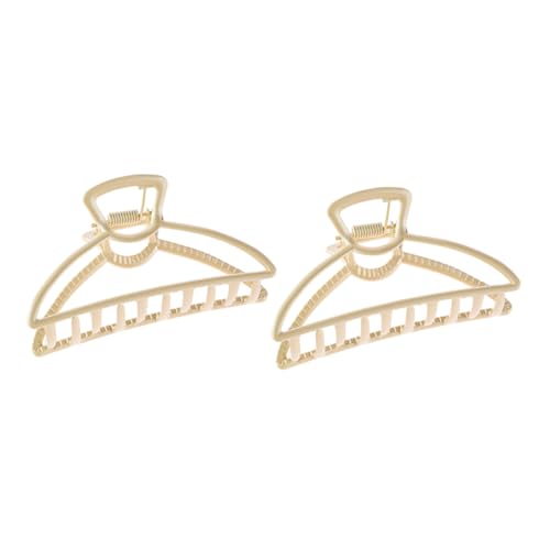 PACKOVE 2 Stück Große Haarklammern aus Zinklegierung Rutschfeste Retro Haarspangen für Damen für Dickes und Dünnes Haar Haaraccessoire Gold und Silber von PACKOVE