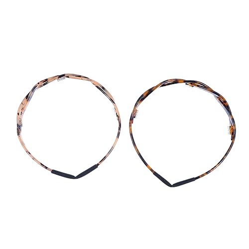 PACKOVE 2stücke Schildpatt-haarreif Für Frauen Haarschmuck Zahn-haarreif Stirnbänder Aus Hartplastik Anti-slip Kopfstück Haarband Damen von PACKOVE