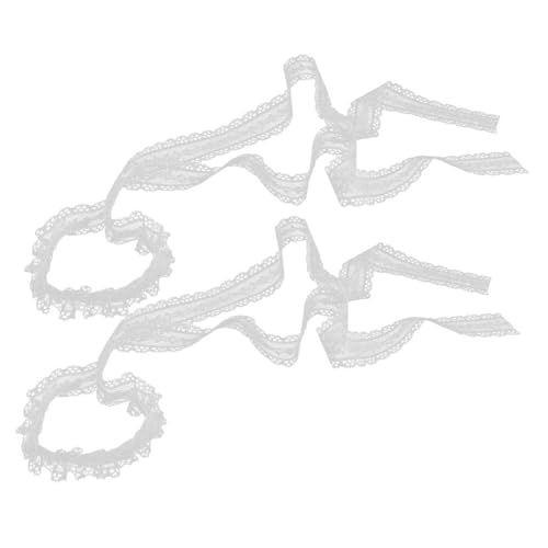 PACKOVE 2stücke Pferdeschwanzhalter Mit Spitzenband Elastische Haarbänder Für Dickes Haar Haarseile Mit Schleife Für Mädchen Und Frauen Dehnbares Haargummi Für Verschiedene Frisuren von PACKOVE