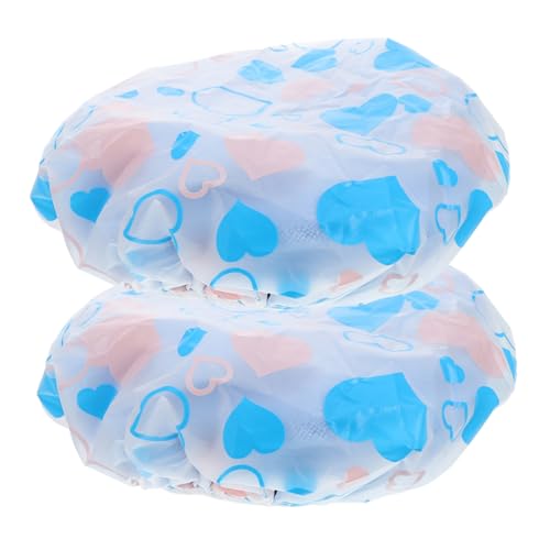 PACKOVE 2stücke Duschkappe Haar Kappe Waschen Haartrockner Kappe Für Damen Männer Haar Hut Doppellagig Schnelle Trocknung Herzmuster Badezimmer Sauna PACKOVE 2stücke Duschkappe Haar Kappe Waschen Haartrockner Kappe Für Damen Männer Haar Hut Doppellagig Schnelle Trocknung Herzmuster Badezimmer Sauna von PACKOVE