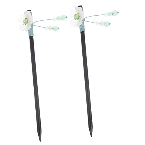 PACKOVE 2 Stück Haarschmuck Vintage Haarstab für Chignon Orientalische Haarspangen für Hochsteckfrisuren für Männer aus Natürlichem Große Lockige Frisuren von PACKOVE