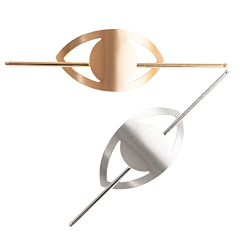 PACKOVE 2stücke Metall Haar Dutt Sticks Haar Dutt Manschette Halter Clip Hochsteckfrisur Zubehör Design Für Frauen Mädchen von PACKOVE