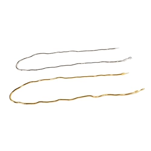 PACKOVE 2 Stück Halskette Mit Schlangenhaarkette Haarschmuck Halsketten Für Haarzubehör Dreadlock-zubehör Halskette in Schlangenform Männer Kopfschmuck Haarketten Legierung von PACKOVE