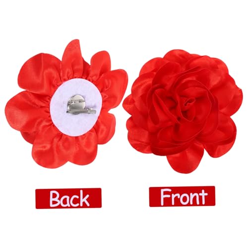 PACKOVE 2 Stück Handgefertigte Große Blumenbrosche Satin Großer Stoffblumen Anstecker Teiliges Elegantes Accessoire für Damen Geeignet für Hochzeiten Partys Mäntel Schals Taschen von PACKOVE
