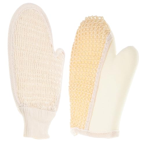 PACKOVE 2stücke Duschhandschuh Aus Sisal Für Peeling Hautreinigung Und Spa-erlebnis Bequemer Handschrubber Für Dusche Und Badetücher von PACKOVE