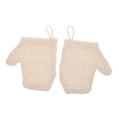 PACKOVE 2stücke Körperpeeling-handschuhe Doppelseitige Exfoliationshandschuhe Für Dusche Sanfte Badetücher Für Männer Und Frauen Tragbare Reinigungsmittel Für Hautpflege von PACKOVE