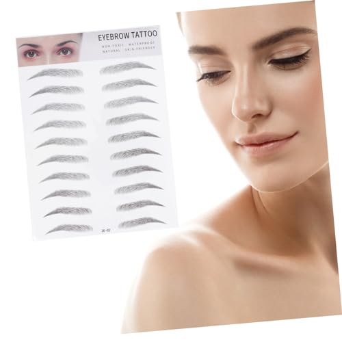 PACKOVE 2stücke Augenbrauen-transfer-sticker Künstliche Augenbrauen Aufklebbar Für Männer Und Frauen Schwarz von PACKOVE