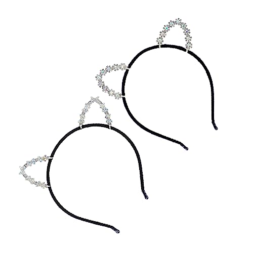 PACKOVE 2 Stück Katzenohren Haarband Glitzernde Cosplay Kopfbedeckung für Festivals Partys und Halloween für Damen und Perfektes für und Familie von PACKOVE