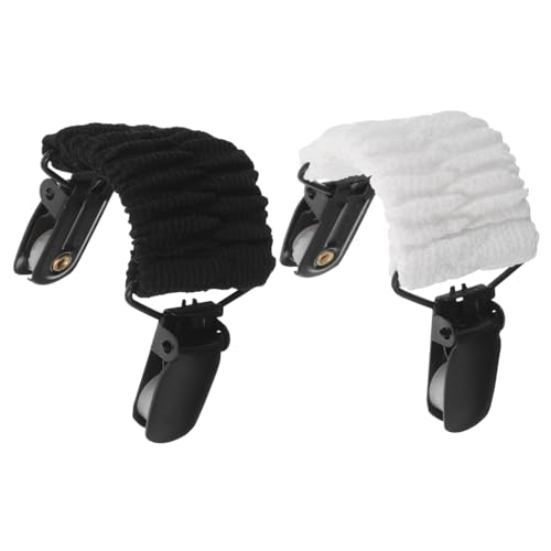 PACKOVE 2 Stück Kleid Clips für Frauen Elastische Pullover und Schal Clips Rutsch Brosche für Modisches Styling und Sicheres Tragen von Kleidungsstücken Schwarz und Weiß von PACKOVE