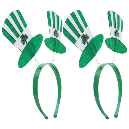 PACKOVE 2 Stück Kopfschmuck St Patricks Day Hut St St Patrick'S Day Stirnband St Patrick'S Day Partyzubehör Mädchenzubehör St Patrick'S Day Stirnband Kunststoff Lucky Miss Make Up von PACKOVE