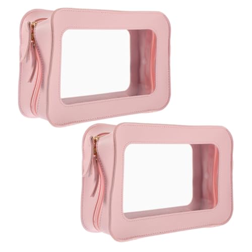 PACKOVE 2stücke Transparente Kosmetiktasche Mit Reißverschluss Make-up-Tasche Für Damen Reisetasche Organizer Wiederverwendbare Kulturbeutel Für Reise Und Täglichen Gebrauch von PACKOVE