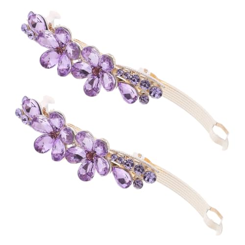 PACKOVE 2 Stück Kristall Haarspangen Dekorative Haarnadeln Haarschmuck Für Hochzeiten Brautschmuck Kristallnadel Brautschmuck Für Die Hochzeit Braut von PACKOVE