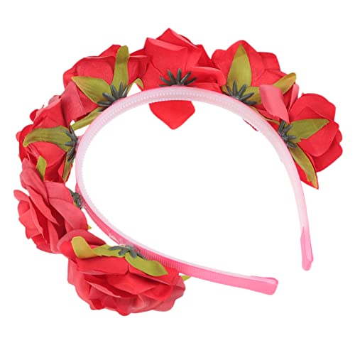 PACKOVE 2 Stück Kunstrosen Haarreifen Stirnband für Valentinstag und Leichtes Haarschmuck Accessoire für Partys und Fotoshooting von PACKOVE