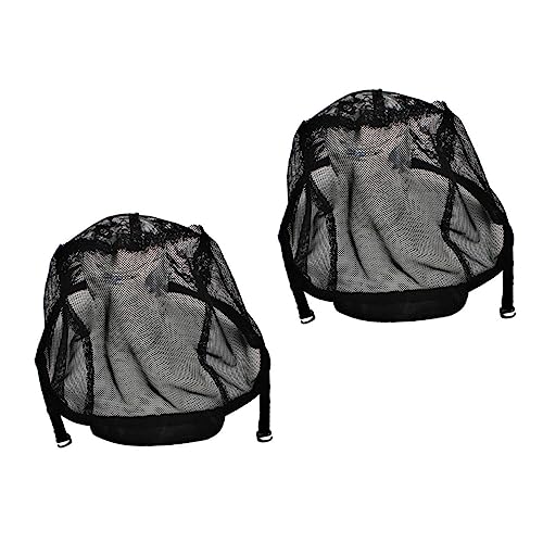 PACKOVE 2 Stück Lace Wig Net Caps Verstellbare Haarnetze für Perücken Elastische Kopfhaube Atmungsaktive Komfortable Mesh Kappen für Damen und Herren von PACKOVE