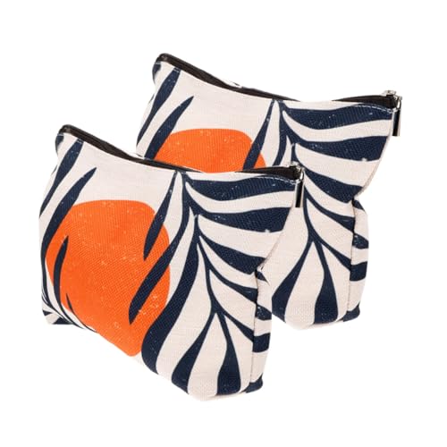 PACKOVE 2 Stück Make -up -Taschen -Reisezubehör -Tasche faltbar über Nacht Kleine Kosmetiktasche Kosmetischer Beutel Reise-Make-up-Tasche Bettwäsche aus Baumwolle von PACKOVE