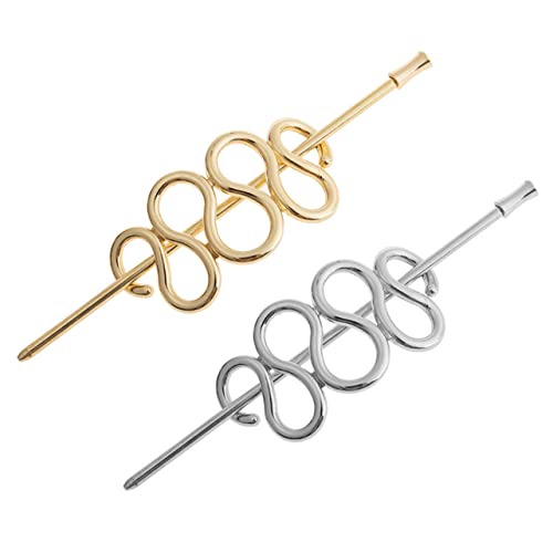 PACKOVE 2 Stück Metall Haarnadeln Für Damen Chignon Nadeln Haarstäbe Für Damen Haargabeln Für Damen Chinesische Haarnadel Metall Haargabeln Hut Haarnadel Haarknoten Stäbchen Dutt von PACKOVE