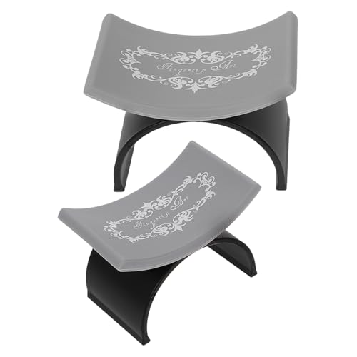 PACKOVE 2 Stück Nagelkunst-handkissen Nailart Mattenhalter Armruhe Für Nägel Maniküre Arm Ruhen Ausrüstung Für Nagelwerkzeuge Kissen Arm Ruhestägel Armlehnenkissen Kieselgel Schwarz von PACKOVE