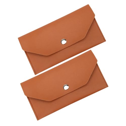 PACKOVE 2 Stück PU Damen Geldbörse Clutch Umschlag Geldbeutel Großes Fassungsvermögen Leicht Tragbar Für Reisen Business Alltag von PACKOVE