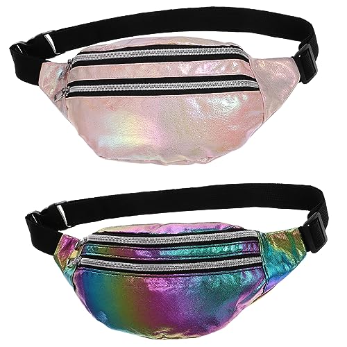 PACKOVE 2 Stück Packungen Brusttasche Taschen Riementasche Silberne Gürteltasche Geldbörsen Beutel Schultertasche unhängetasche Crossbody Bag groß wundrrschön Umhängetasche Oxford-Stoff von PACKOVE