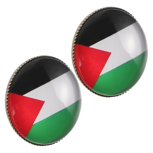 PACKOVE 2 Stück Palästina Flaggenbrosche aus Kupfer Metall Leichte Anstecknadeln für Kleidung Hut Tasche Modisches Revers pin Accessoire für Männer und Frauen von PACKOVE