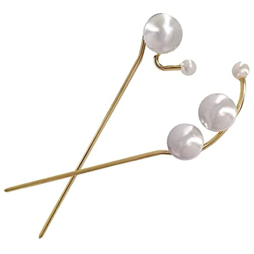 PACKOVE 2 Stück Perle Haarnadel Tiara elegant traditionelle stilvolle Stöcke Bobby lang Mädchen haarschmuck chinesischer Haarstab klassische Haarstäbchen Haarnadel aus Metall Legierung PACKOVE 2 Stück Perle Haarnadel Tiara elegant traditionelle stilvolle Stöcke Bobby lang Mädchen haarschmuck chinesischer Haarstab klassische Haarstäbchen Haarnadel aus Metall Legierung von PACKOVE