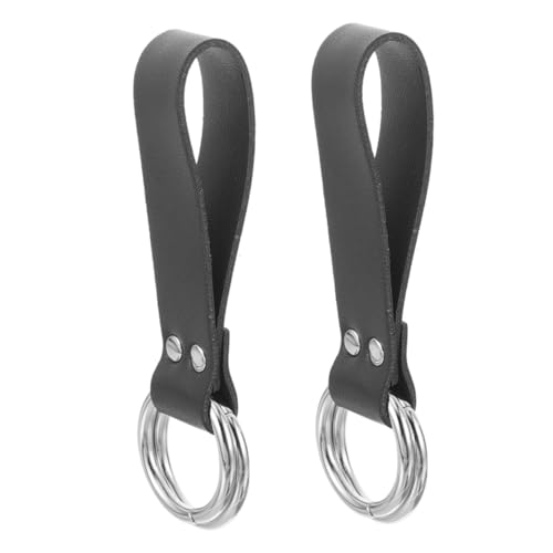 PACKOVE 2 Stück Renaissance Rock Hikes mit Doppeltem Ring PU Gürtel Haken für Taillengürtel Vielseitiges Kostümzubehör für Mittelalterliche und Reiseanlässe von PACKOVE