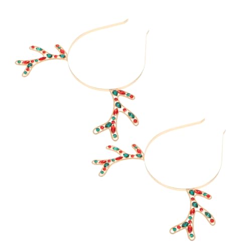 PACKOVE 2 Stück Rentier Geweih Haarreif mit Strasssteinen Bequemes Druckfreies Weihnachts-stirnband für Damen Festliche Kopfbedeckung Modisches Accessoire für Weihnachtsfeiern und PACKOVE 2 Stück Rentier Geweih Haarreif mit Strasssteinen Bequemes Druckfreies Weihnachts-stirnband für Damen Festliche Kopfbedeckung Modisches Accessoire für Weihnachtsfeiern und von PACKOVE