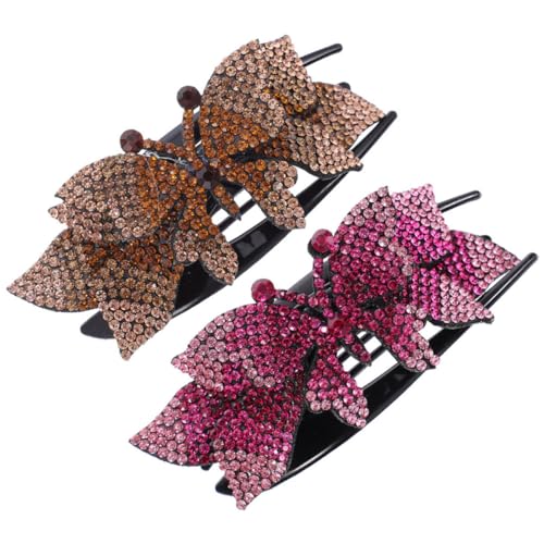 PACKOVE 2stücke Schmetterling Haarklammern Entenschnabel Clips Haaraccessoires Für Damen Und Mädchen von PACKOVE