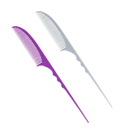 PACKOVE 2 Stück Stielkamm Professioneller Haarschneidekamm für Friseure Antistatischer für Haarstyling und Färbung Salon Zubehör für Damen und Herren von PACKOVE