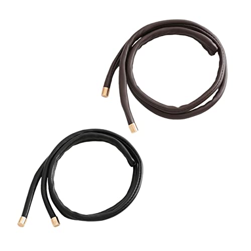 PACKOVE 2 Stück Stilvolle Leder Haarbänder Für Pferdehaare Elastische Haargummis Haar Accessoire Flexibel Und Rostbeständig Für Damen Und Herren Vielseitig Einsetzbar Als Haarband von PACKOVE