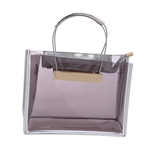 PACKOVE 2 Stück Stilvolle Umhängetasche Transparente Tote Bag Handtasche für Frauen und Mädchen Teefarbe Mode Damen Tasche für Alltag Einkaufen und Freizeit von PACKOVE