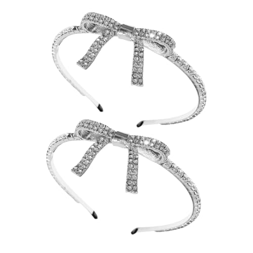 PACKOVE 2stücke Strass Krone Haarreif Glitzernder Schleifen Haarschmuck Für Braut Brautjungfern Und Partys Kopfstück Für Besondere Anlässe von PACKOVE