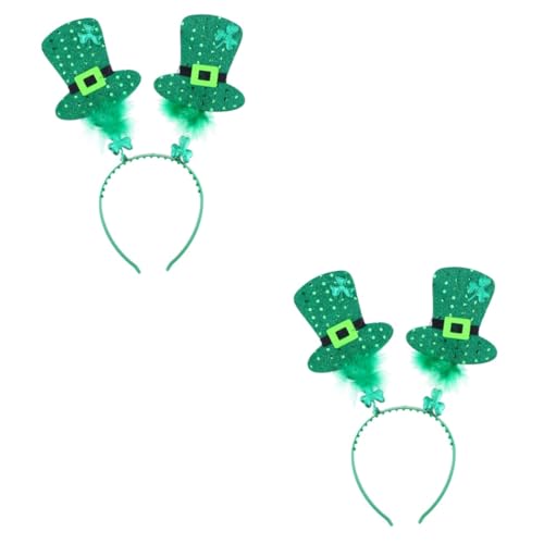 PACKOVE Kopfbedeckung 2st Grüner Zylinder St Patricks Day Tragen St. Patricks Day Stirnbänder St. Pattys Day Stirnbänder Grünes Irisches Zubehör St Patricks Day Stirnbänder Haarschmuck von PACKOVE