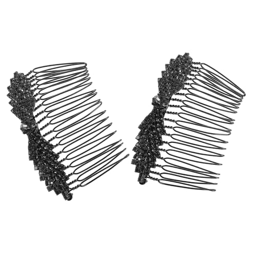 PACKOVE 2stücke Strass-clip-kopfbedeckung Für Damen Strass-haarkämme Für Braut Haarschmuck Für Hochzeit Seitliche Haarkämme Mit Strass Aus Glitzernde Haarkämme Für Formelle von PACKOVE