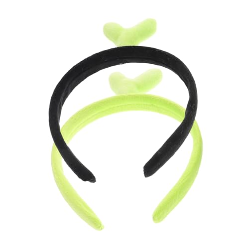 PACKOVE 2 Stück Süßes Baum Haarreifen für Mädchen Leichter Lustiger Stirnband Haarschmuck Natürliche Grüne Bohnenkeim Kopfbedeckung als Foto Requisite und Party Accessoire von PACKOVE