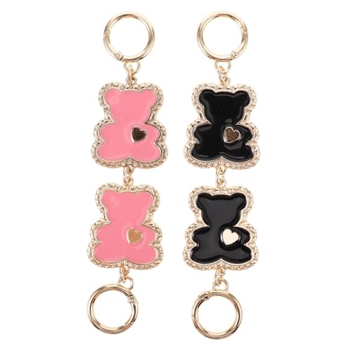 PACKOVE 2 Stück Tasche Verlängerungsketten mit Robusten Karabinern Praktische Handtaschen Ersatzriemen für Damen Clutches und Umhängetaschen Taschenketten in Schwarz und Einfach zu von PACKOVE