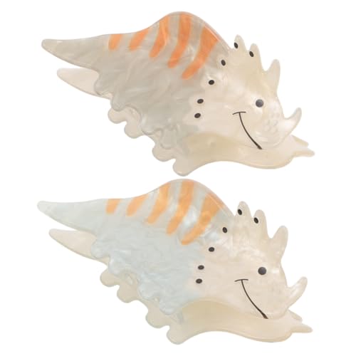 PACKOVE 2 Stück Teiliges Dinosaurier Haarklammern aus Acryl Rutschfeste Tierhaarspangen für Damen und Mädchen Fester Griff für Haartypen Leichtes Styling Zubehör für Büro Party und Outdoor von PACKOVE