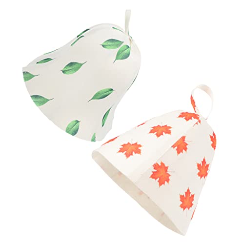 PACKOVE 2 Stück Teiliges Filz Sauna Hut Atmungsaktive Wasserabsorbierende Saunakappen für Damen Leichte Elastische Badekappen zum Schutz vor Überhitzung bei Sauna und Spa mit Praktischem von PACKOVE