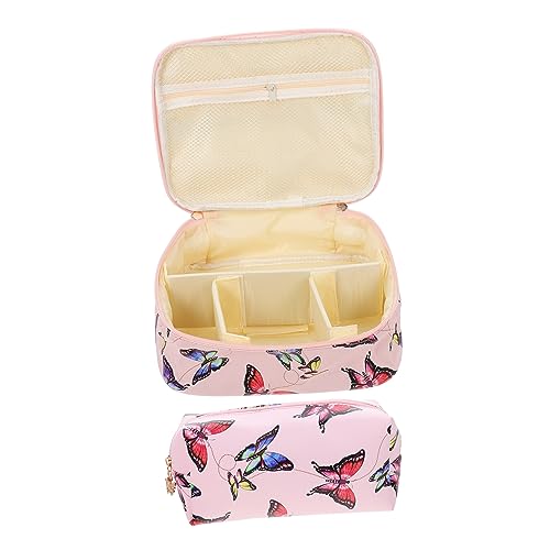 PACKOVE 2 Stück Teiliges Große Kosmetiktasche aus Strapazierfähigem Material Aufbewahrung für Damen für Reisen Büro Praktischem Reißverschluss und Einzigartigem Design von PACKOVE