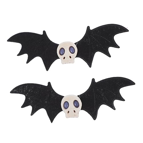 PACKOVE 2 Stück Teiliges Halloween Haarclip mit Fledermaus und Design Glattes Material Gruseliges Haarschmuck Accessoire für Mädchen Geeignet für Halloween Karneval und Kostümpartys von PACKOVE