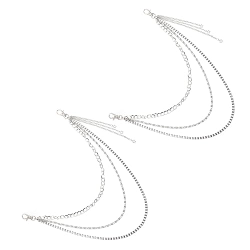 PACKOVE 2 Stück Teiliges Herren Taillenkettenset Mehrlagige Punk Hüftkette aus Langlebiger Legierung Verstellbar für Jeans Lederhosen Modeaccessoire für Vielseitige Outfits von PACKOVE