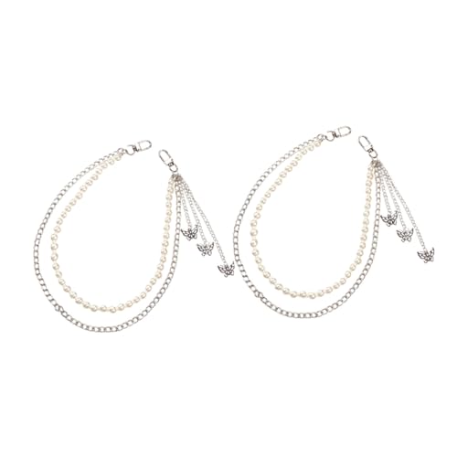 PACKOVE 2 Stück Teiliges Mehrlagige Hosenketten mit Schmetterling anhängern aus Langlebiger Modisch für Jeans Punk und Hip hop Stil Stylisches Accessoire für Damen und Herren von PACKOVE