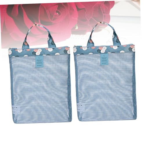 PACKOVE 2 Stück Teiliges Mesh Beach Bag Große Langlebige Strandtaschen mit Hoher Kapazität für Handtücher Getränke und Zubehör Sanddurchlässig Leicht und Multifunktional für Sommer von PACKOVE