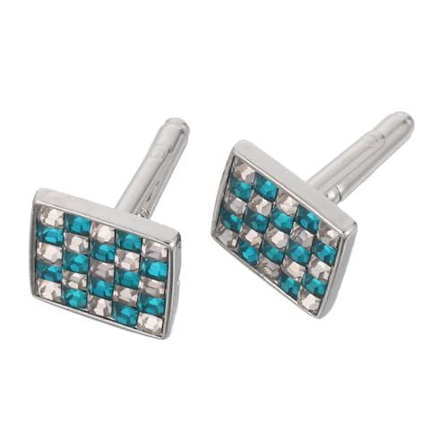 PACKOVE 2 Stück Teiliges Quadratische Manschettenknöpfe mit Farbigen Zirkonia Langlebige Hemd Smoking-studs Modische Herren-hemdmanschettenknöpfe für Business Hochzeit und Festliche von PACKOVE
