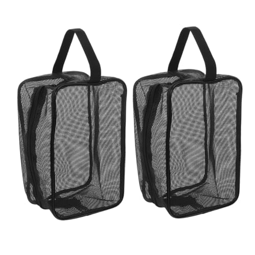 PACKOVE 2 Stück Teiliges Reise-waschtasche aus Schnelltrocknendem Mesh mit Griff und Reißverschluss Geräumige Atmungsaktive Kulturbeutel für Herren und Damen Praktische Aufbewahrungstasche von PACKOVE