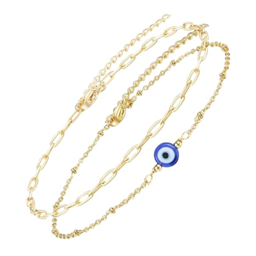 2 Stück Teiliges Verstellbares Armband mit Bösem Auge Türkischer Schmuck für Damen Herren Robustes Design Schützt Negativen Energien Perfektes Accessoire von PACKOVE