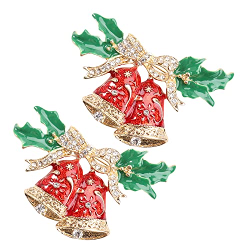 PACKOVE 2 Stück Teiliges Weihnachtsbrosche Legierung Festliche Kleidung Dekoration Stilvolle Corsage Accessoires für Weihnachten und Besondere Anlässe von PACKOVE