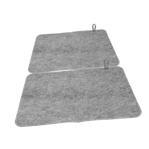PACKOVE 2 Stück Verdicktes Isolierpad Saugfähig Dampfbadzubehör Hitze Sauna-bodenmatte, Saunamatte Bodenmatte Aus Filz Beheizte Badematte Wasserabsorbierendes Kissen Nonslip Grey Gefühlt von PACKOVE